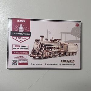 3D Wooden Puzzle Mechanical Train 1:80 Scale MC501-Prime Steam Express